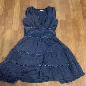 Max studio Navy Striped Dress